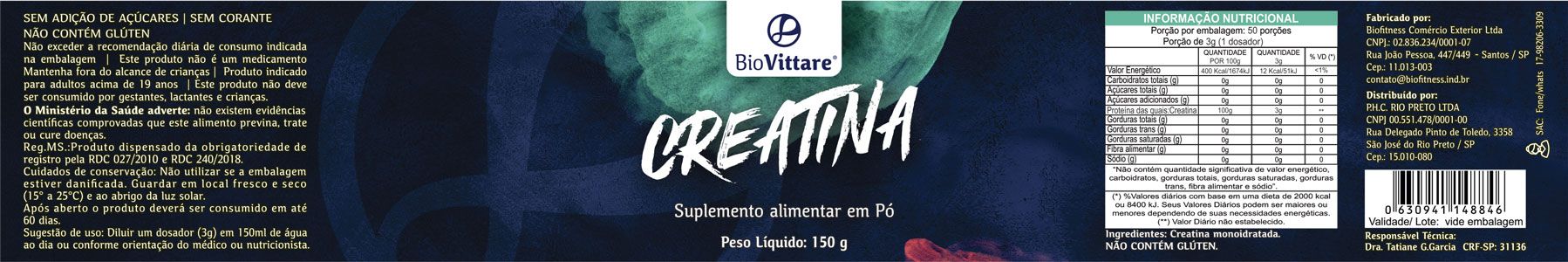 Creatina BioVittare 150g